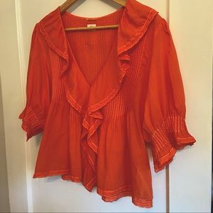 Blood Orange 100% Cotton Wilfred Sailor Blouse